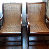 Pair of armchairs English style colonial