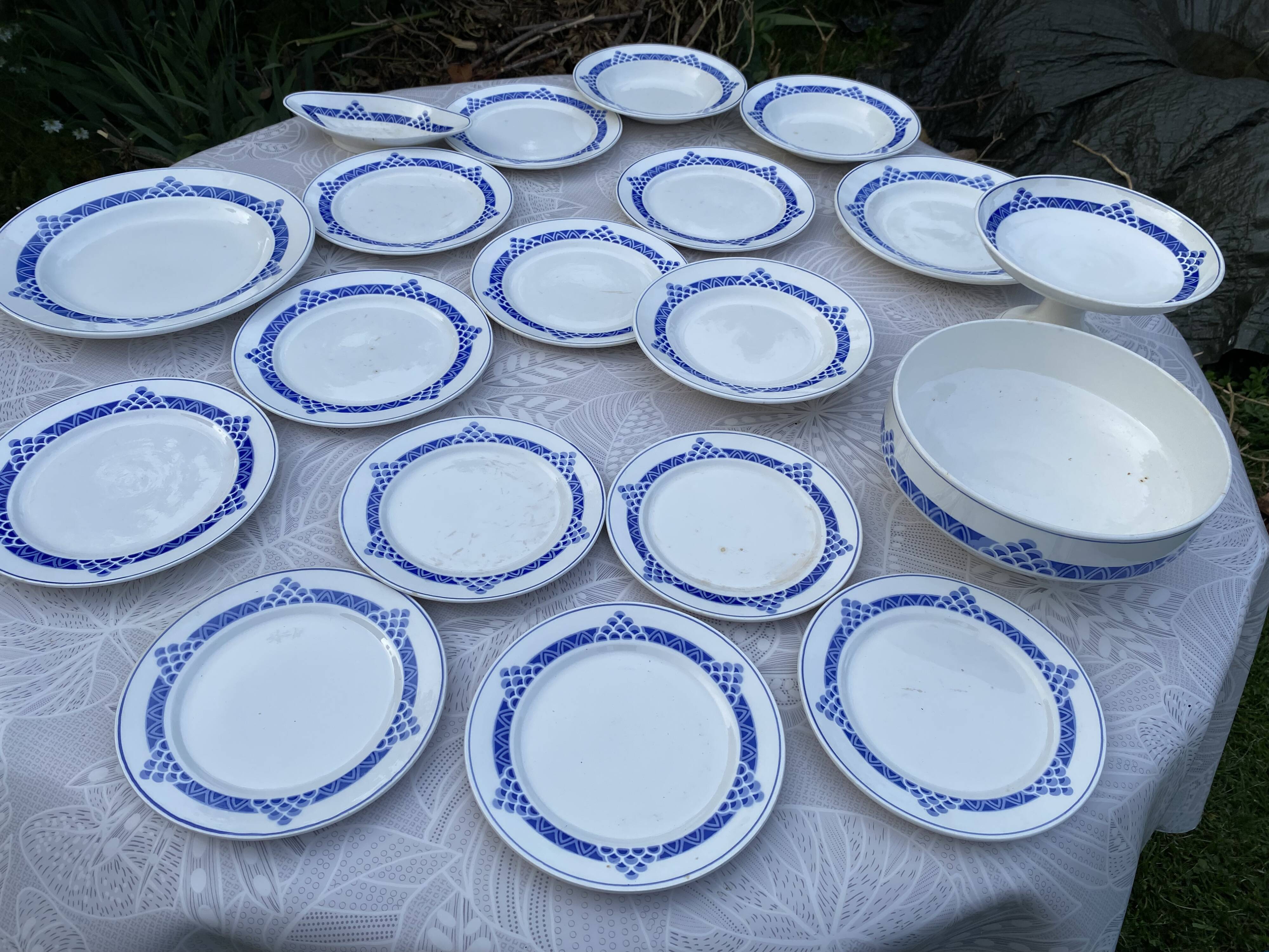 Magnifique Service de Table Vintage – Modèle "Ariège" (Digoin Sarregue