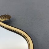 Miroir doré du milieu du siècle, années 1960, 50x29 cm