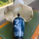 Large ceramic lamp Louis Drimmer France hand-painted 1980