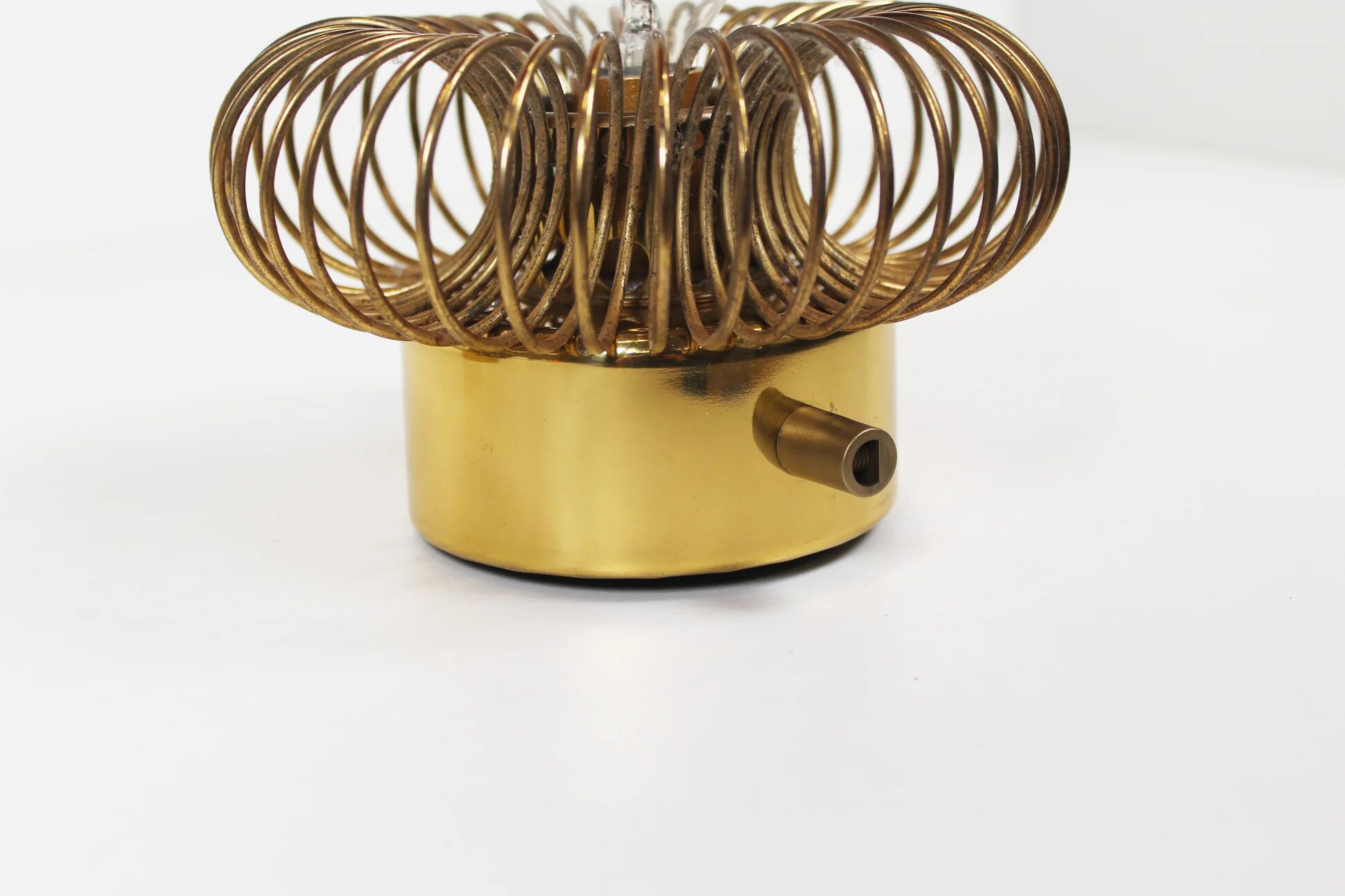 Pair of rare brass 'Spring' wall lamps by Oxar