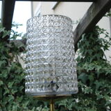 Lustre suspension eclairage vintage lineaire a 2 tetes 1950