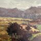 Painting “Countryside Landscape”, oil on hardboard, signed.