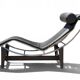 Chaise Longue LC4 Le Corbusier for Cassina — Original Black Leather (No. 114715)