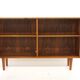 Scandinavian walnut bookcase "Facett", Bertil Fridhagen, Bodafors, Sweden, 1960
