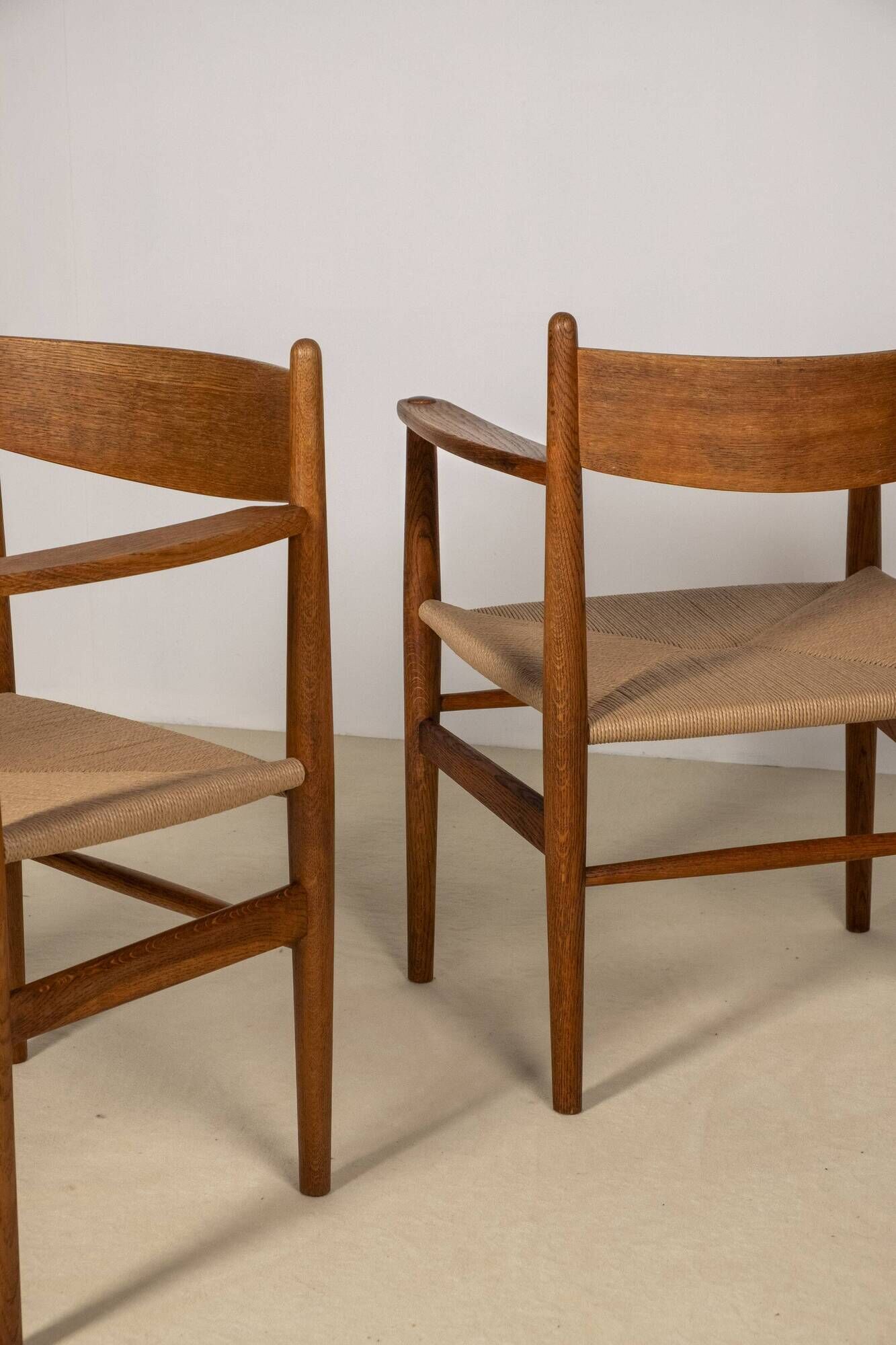 2x Hans J. Wegner CH37 in oiled oak, 1970s Denmark