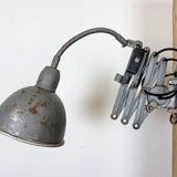 Grey Industrial Gooseneck Scissor Wall Lamp from Elektroinstala, 1960s