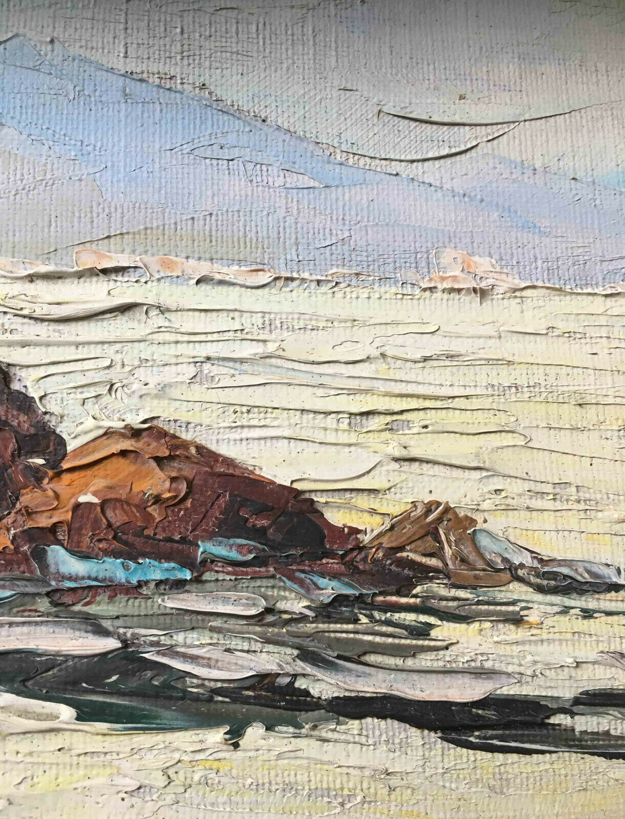 Marine "Evening in Cap d'Antibes" signed around 1950