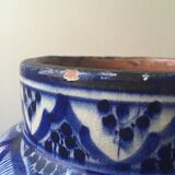 Large blue vase in Moroccan ceramic from Safi