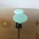 Wall coat rack, typical 1970 coat hook, practical green and black