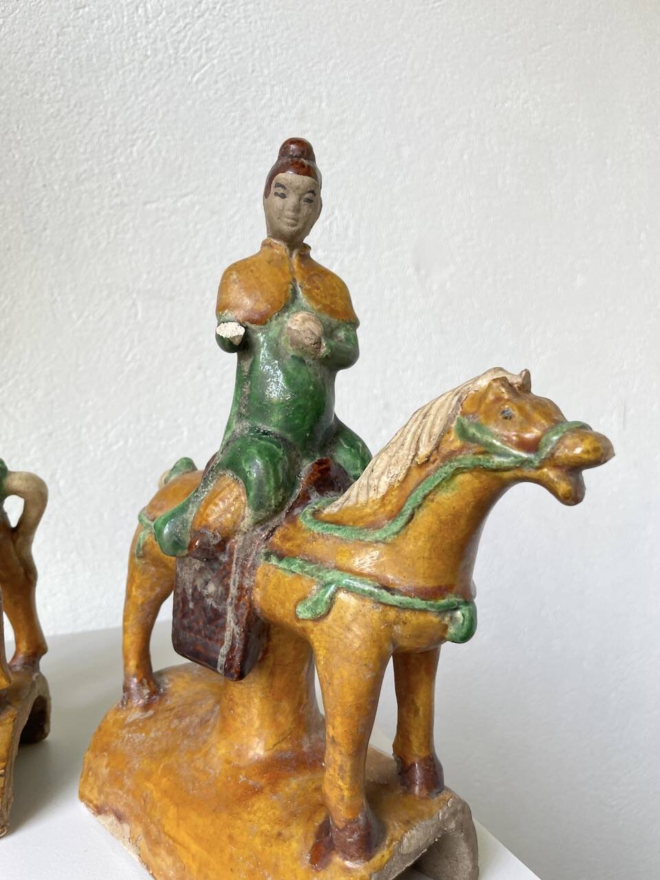 Ming period terracotta equestrian ridge tile