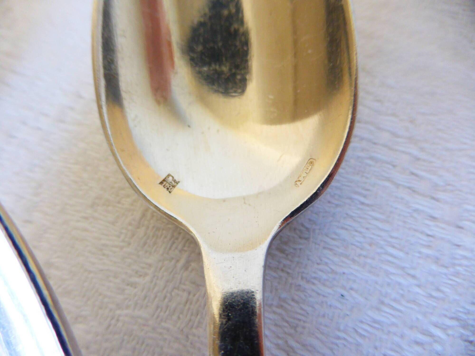 6 Apollo teaspoons in punched silver metal 2106241