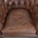 Chesterfield club armchair made of cowhide leather in English style