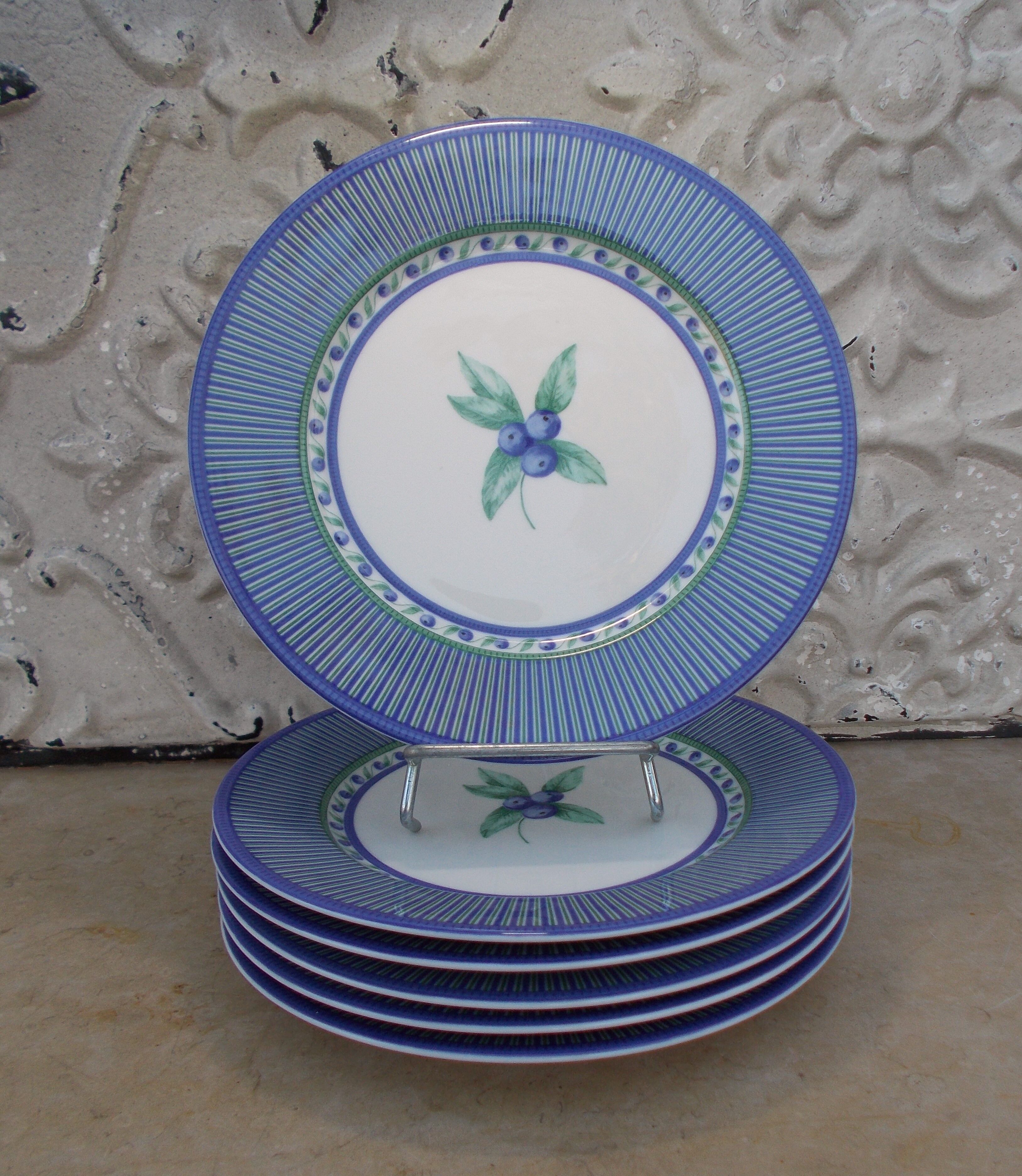 6 assiettes dessert porcelaine cottage Spal Portugal