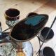 Vintage liqueur service signed Vallauris