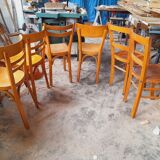 Lot 6 mismatched bistro chairs