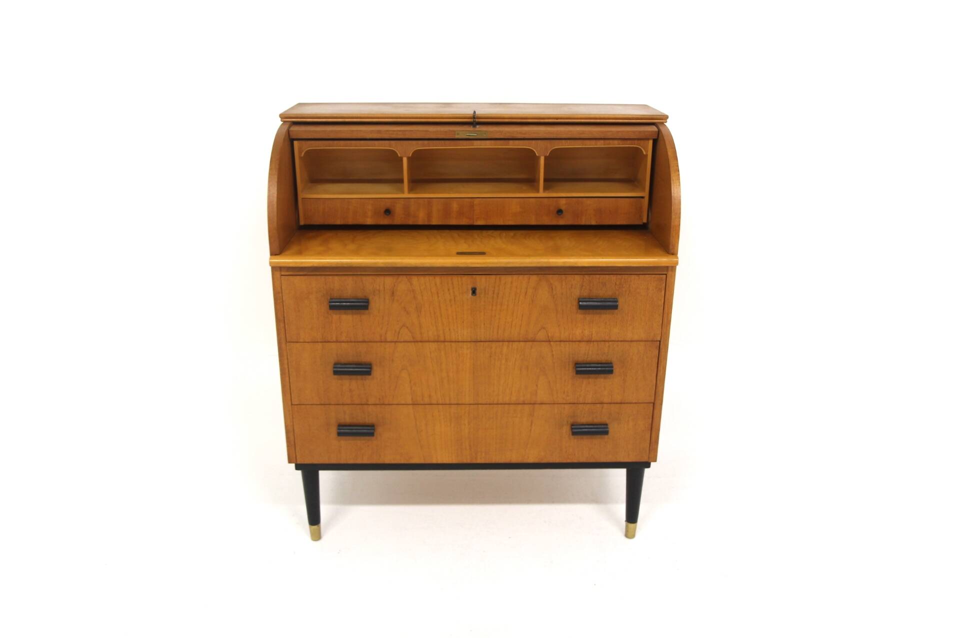 Secrétaire scandinave en teck, Suède, 1950