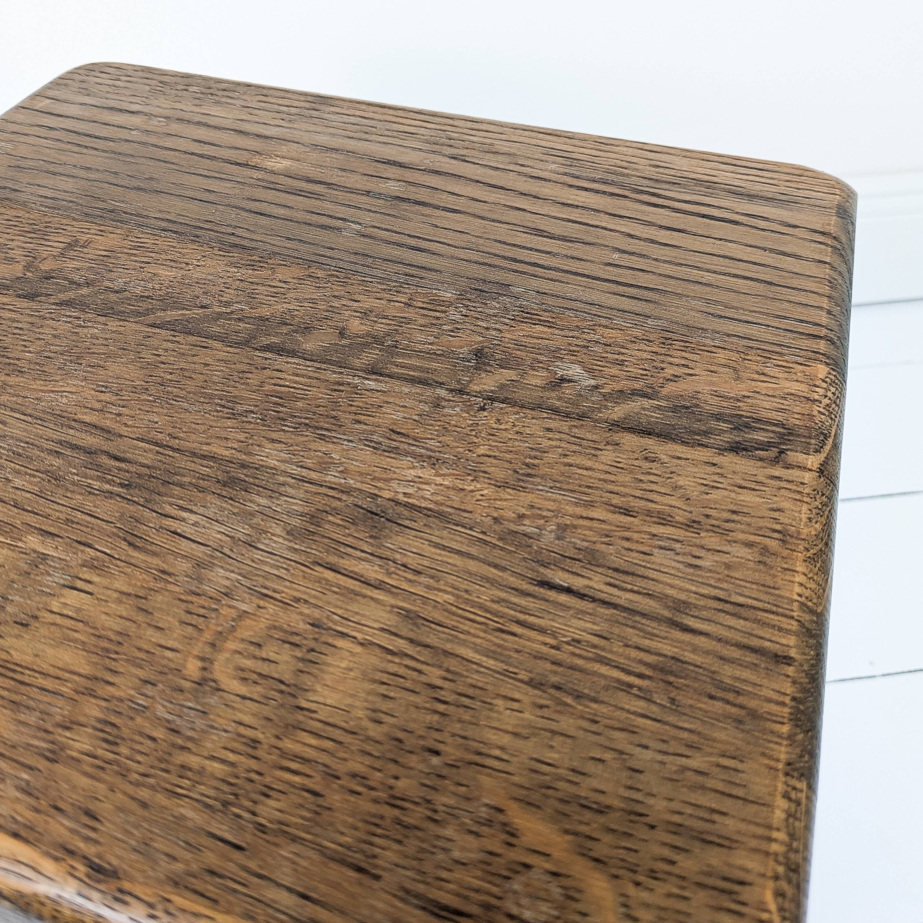 Vintage Table d'appoint Bois massif Chêne Banque de fleurs Table à fleurs Table basse Mid Century ca