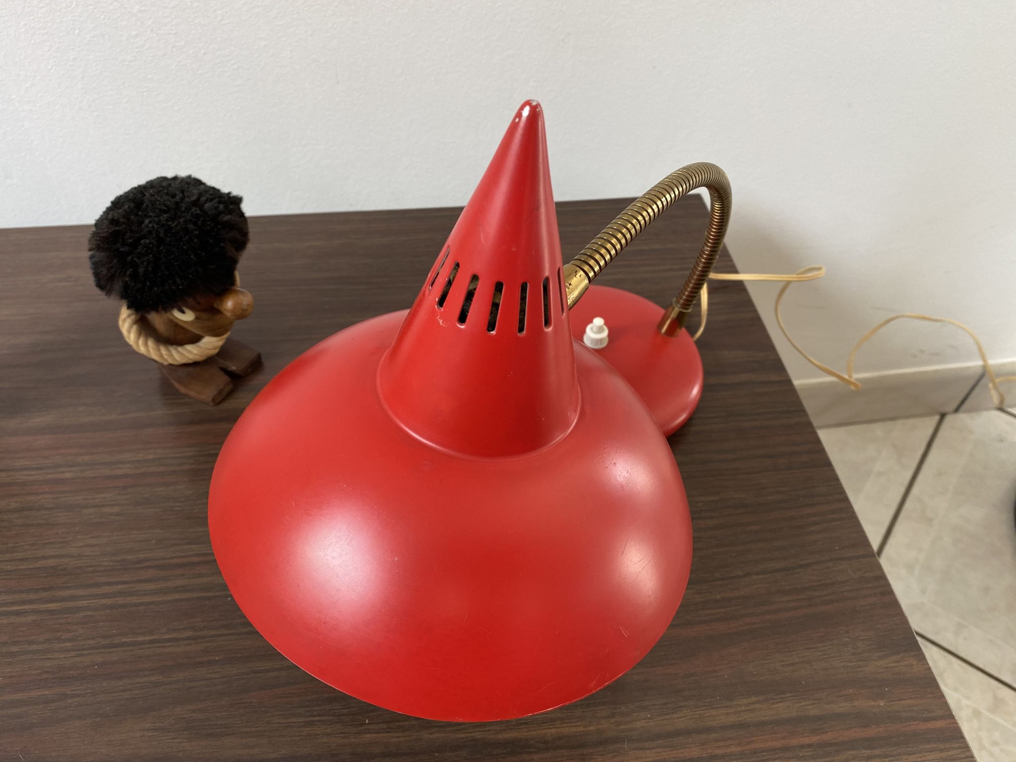 Vintage Italian diabolo casserole lamp 50s 60s Florence