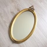 Vintage oval gilded mirror
