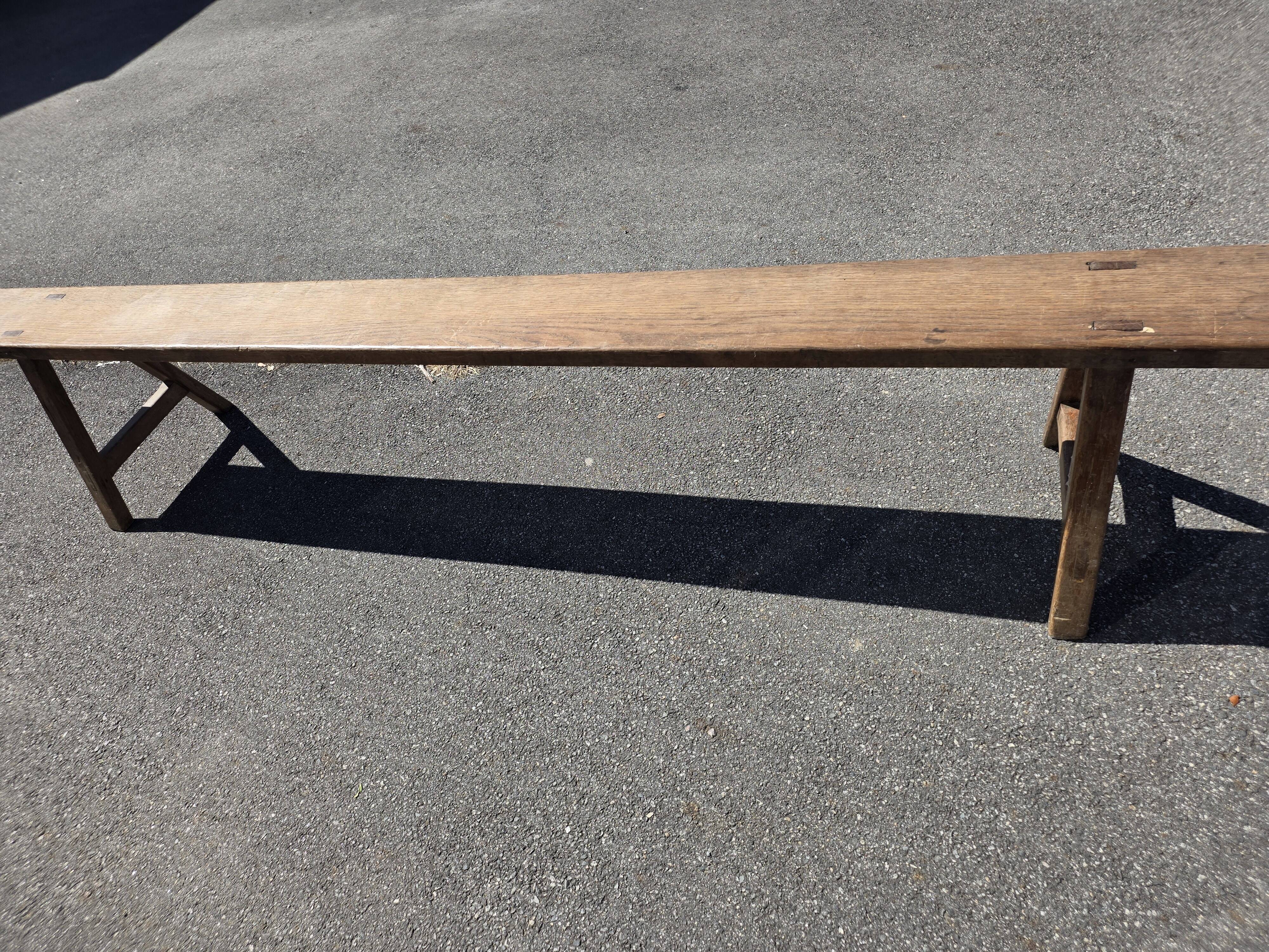 2 bancs en chêne