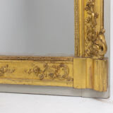 Regency style Trumeau in wood and gilded stucco, nineteenth century