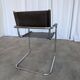 Vintage Mart Stam Style Armchair: Dark Brown Faux Leather Chrome Cantilever