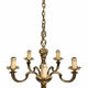 Lustre en Laiton Louis XV à 5 ampoules 