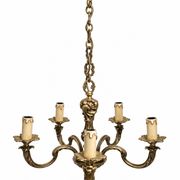 Lustre en Laiton Louis XV à 5 ampoules 