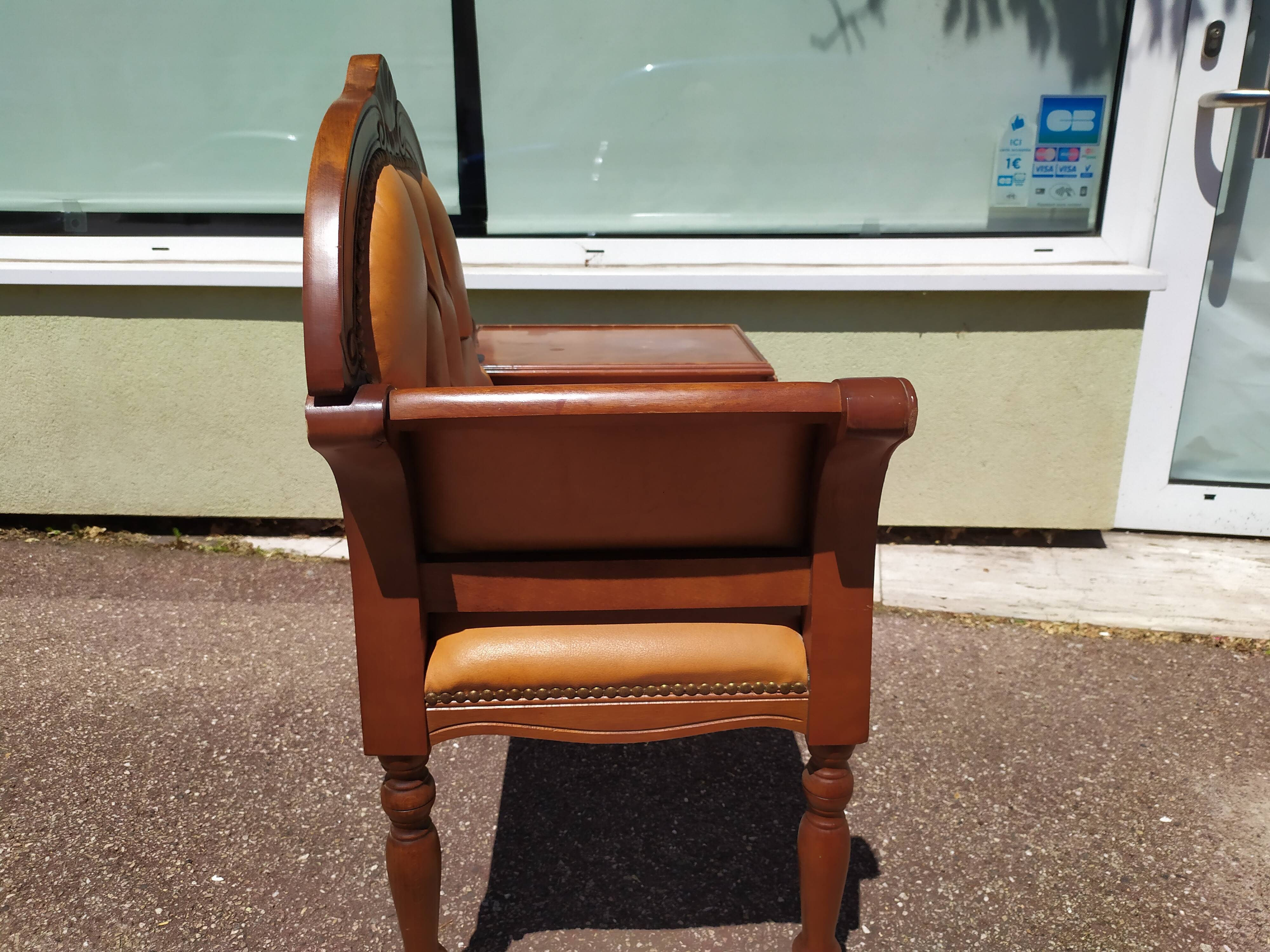 Old phone furniture with seating