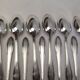 Silver plated metal spoons net service cutlery goldsmith Reneka soup