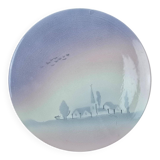 Salins France trivet – pastel village decor – rare vintage model