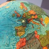 Vintage Globe Luminous World Map Scan Globe Denmark