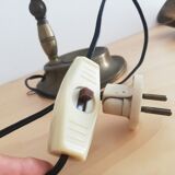 World War 2 WWII portable adjustable brass table lamp 1940s