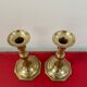 Set of 2 brass candlestick candle holders