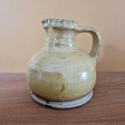 Eric Astoul (Born in 1954) in La Borne - Yellow enamelled stoneware pitcher