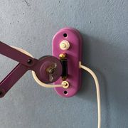 Vintage Space Age purple scissor wall light