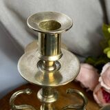 Candlestick, four-light brass candelabra