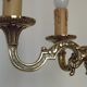 French Vintage 5 Light Quality Brass Chandelier with Scroll Acanthus Arms 5452