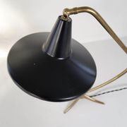 Brass table lamp on a tripod in modern Swedish style, Sweden, 1950.