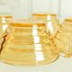 4 cups Art Deco style set in iridescent glass "Gondolo"