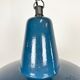 Suspension industrielle en émail bleu d’usine, années 1960