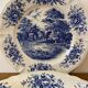 Pair of 2 Sarreguemines dishes, “Romantic” model