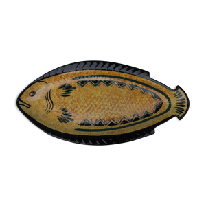 plat en faïence de  - poisson