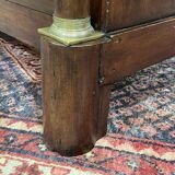 19th century Empire chest of drawers in cherry wood and black marble