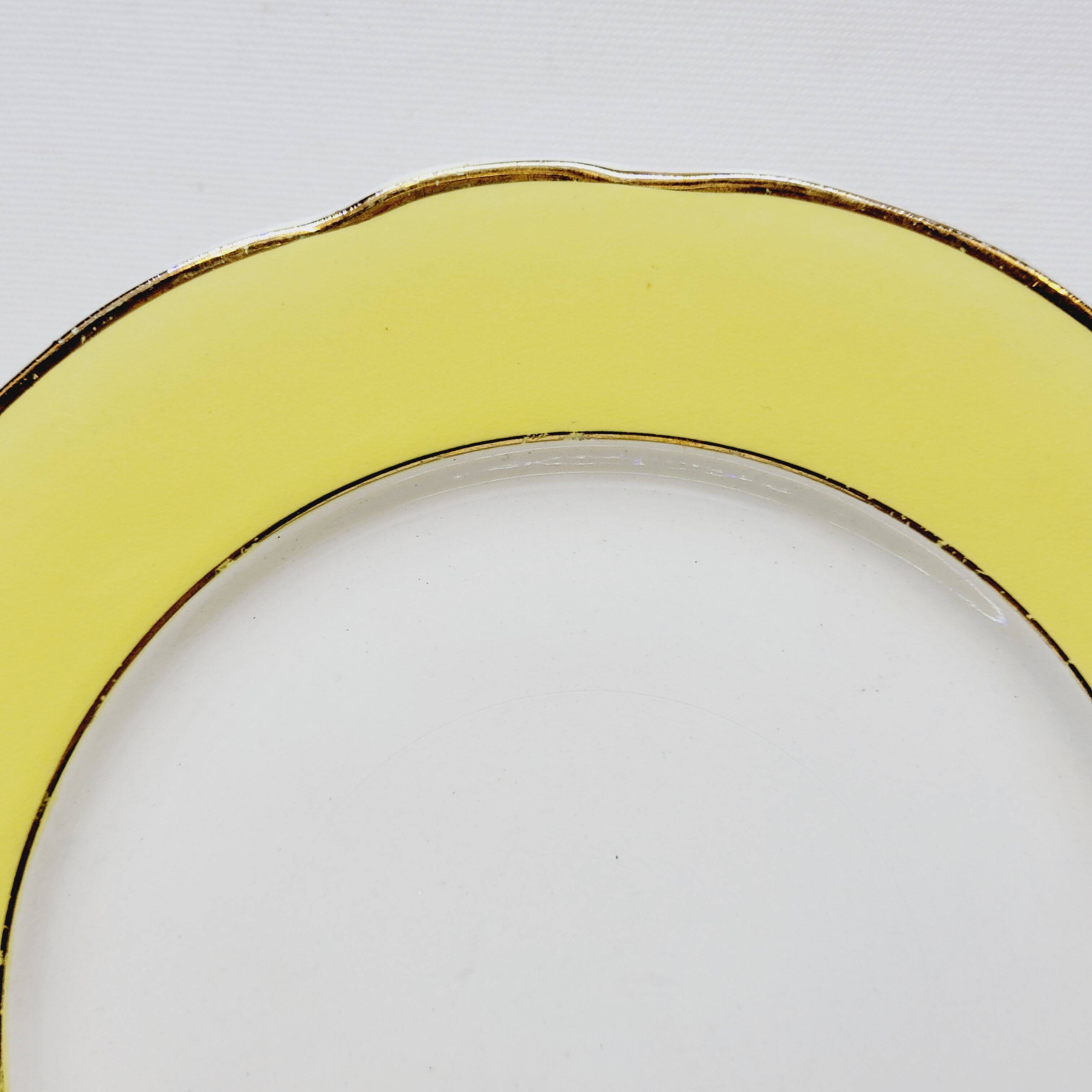 7 Vintage KG Lunéville Plates Jonquille Model Diameter 19.5 Cm