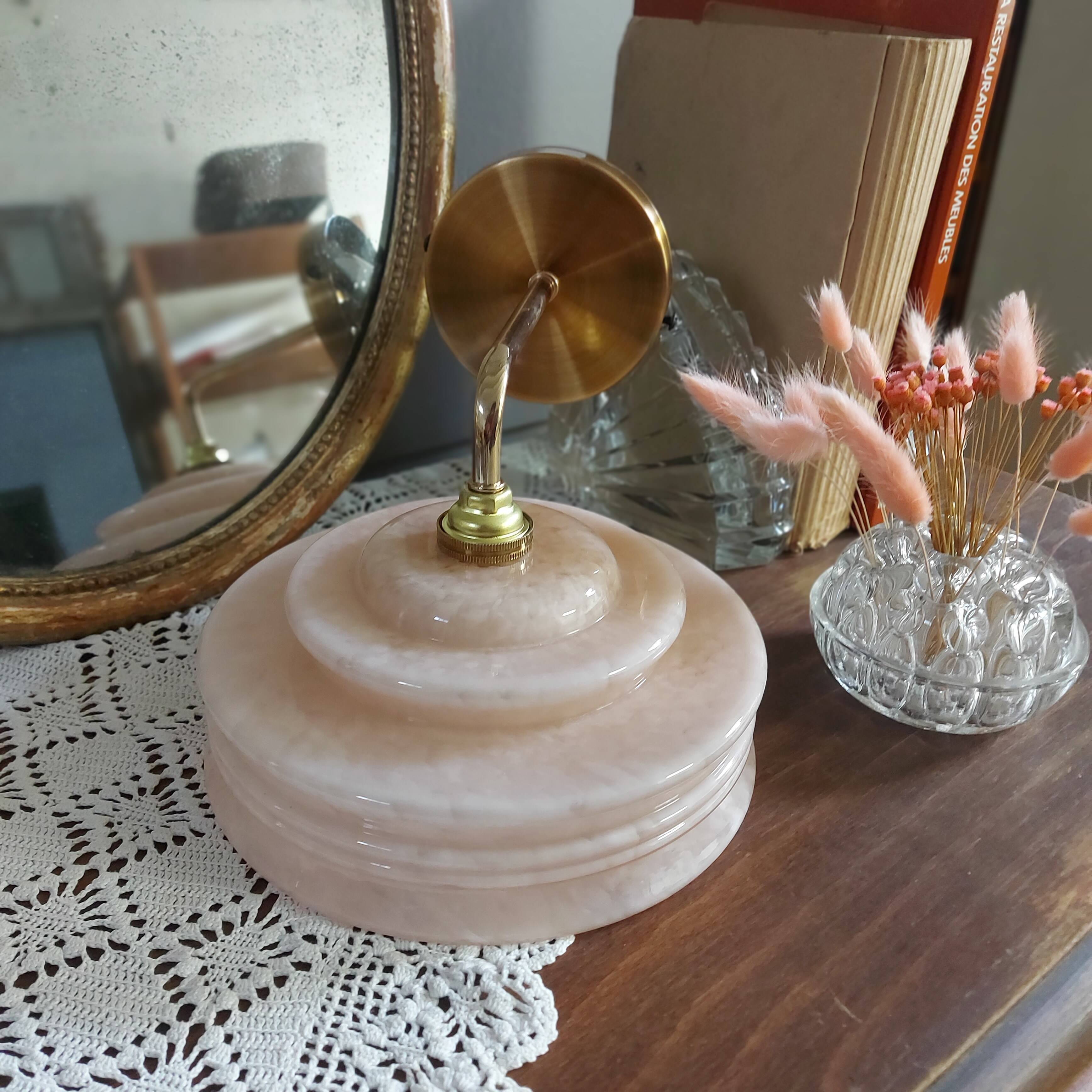 Pink ArtDéco wall light