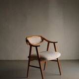 Fauteuil scandinave en fausse fourrure de mouton retournée | Années 1960