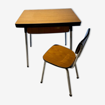 Table et chaise en formica 1960/70