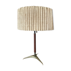 Lampe en laiton et palissandre